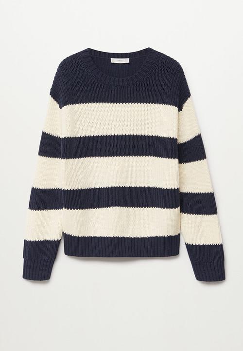 MANGO - Sweater brick - navy
