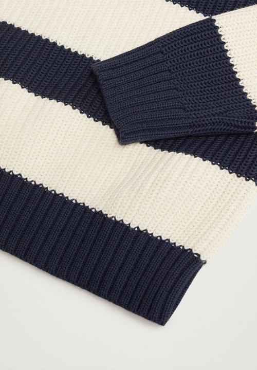 MANGO - Sweater brick - navy