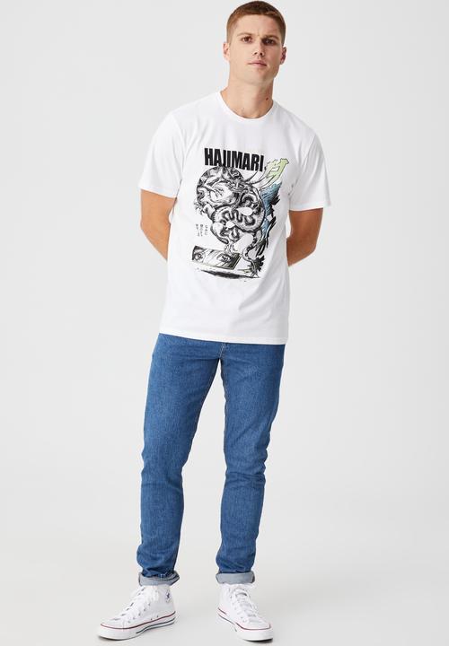 Cotton On - Tbar art t-shirt - white
