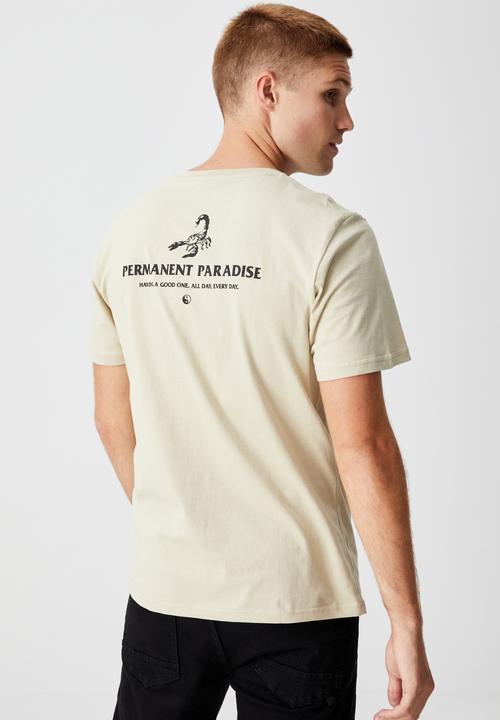 Cotton On - Tbar moto t-shirt - pale sand