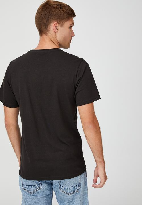 Cotton On - Tbar moto t-shirt - washed black