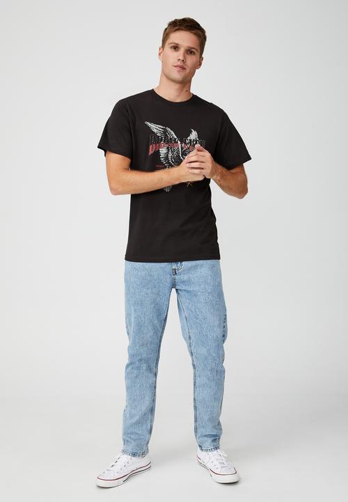 Cotton On - Tbar moto t-shirt - washed black