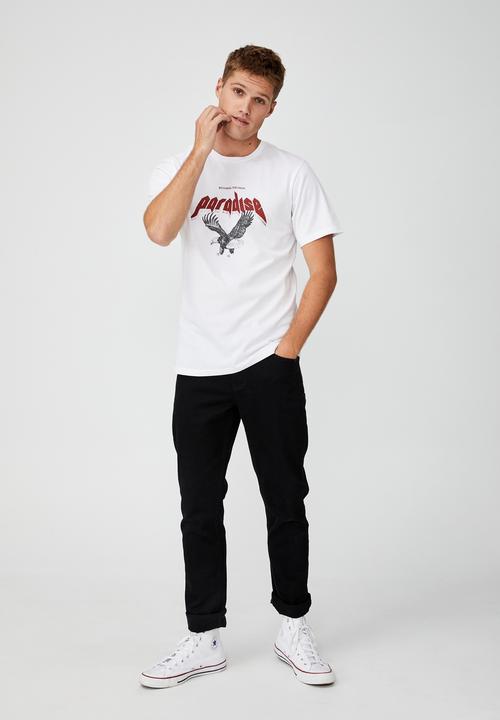 Cotton On - Tbar moto t-shirt - white
