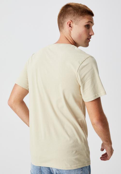 Cotton On - Tbar text t-shirt - pale sand