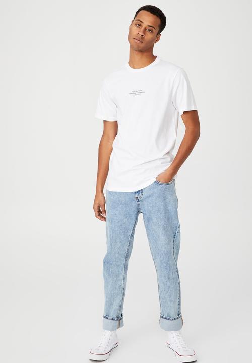Cotton On - Tbar text t-shirt - white