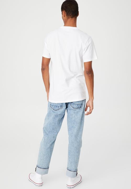 Cotton On - Tbar text t-shirt - white