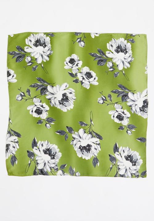 Superbalist - Flower print headscarf - green