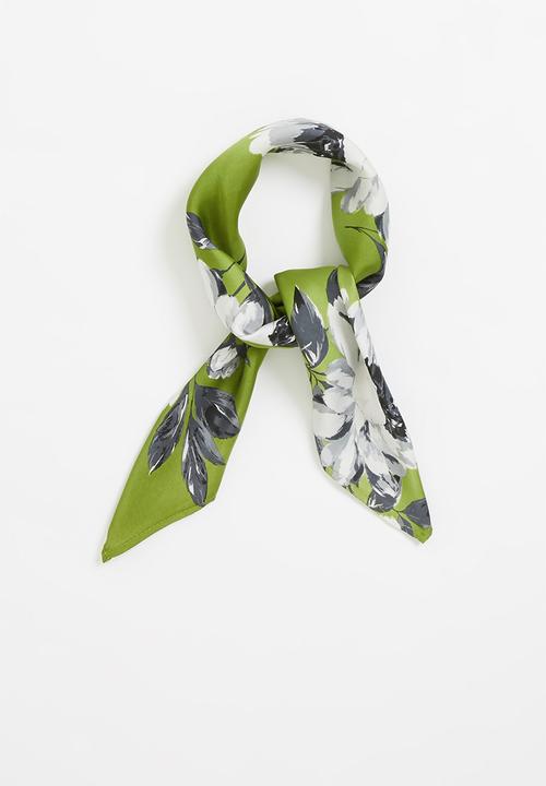 Superbalist - Flower print headscarf - green