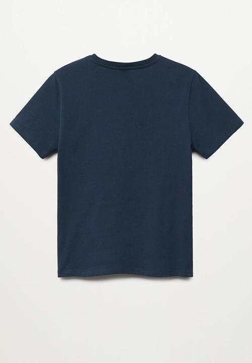 MANGO - T-shirt street - medium blue
