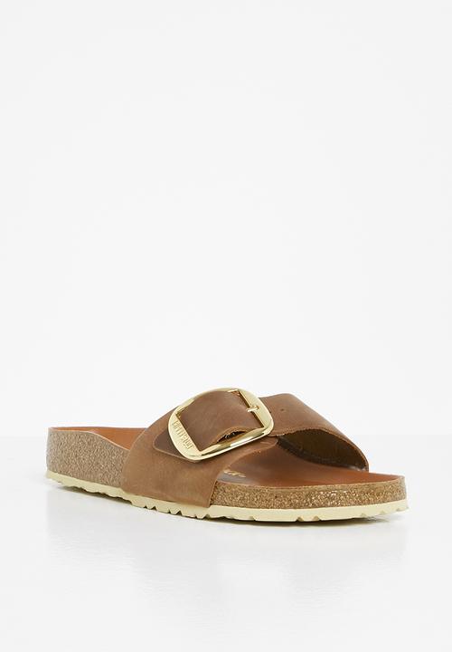 Birkenstock - Madrid big buckle oiled leather narrow - cognac
