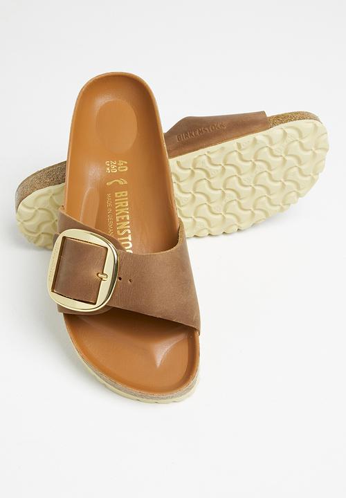 Birkenstock - Madrid big buckle oiled leather narrow - cognac