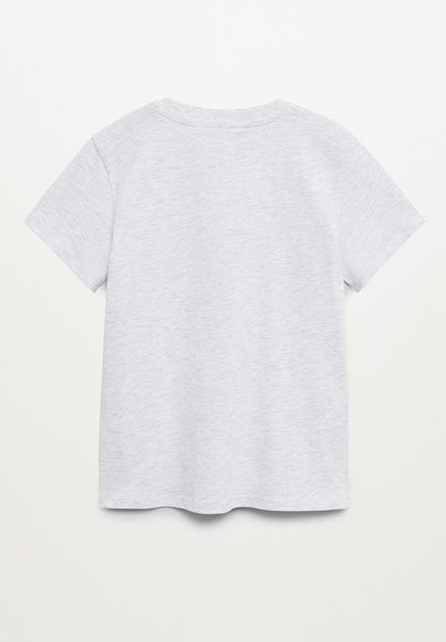 MANGO - T-shirt young - light grey