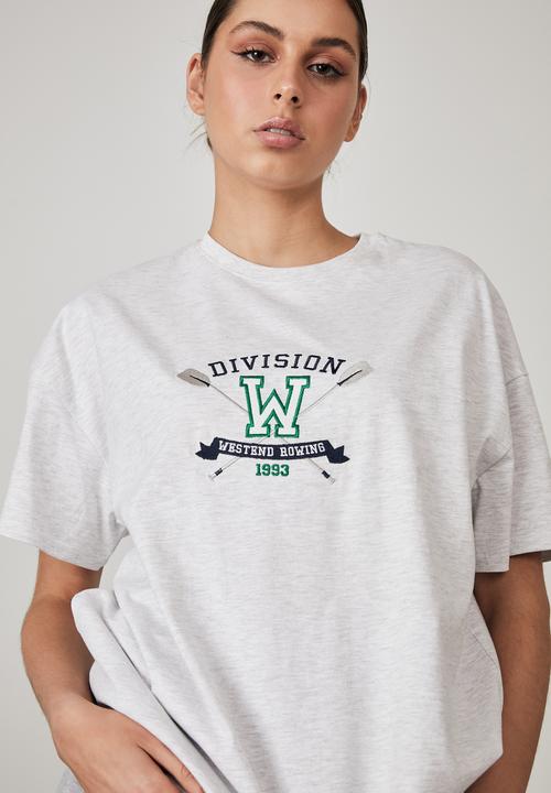 Factorie - Super relaxed graphic tee - silver marle