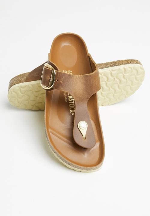 Birkenstock - Gizeh big buckle smooth leather narrow - cognac