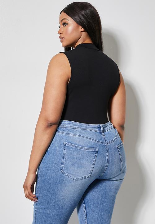 Superbalist - 2 pack poloneck bodysuit - black & white