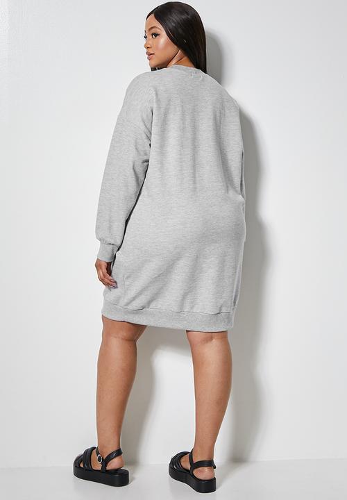 Superbalist - Oversized mini sweat dress - grey 