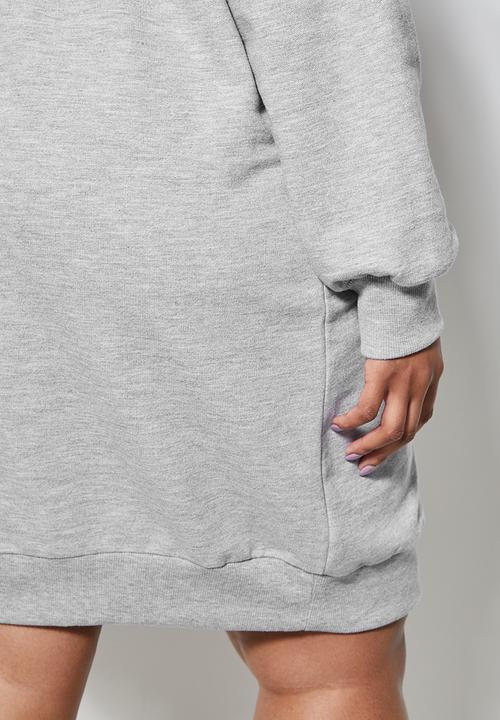Superbalist - Oversized mini sweat dress - grey 