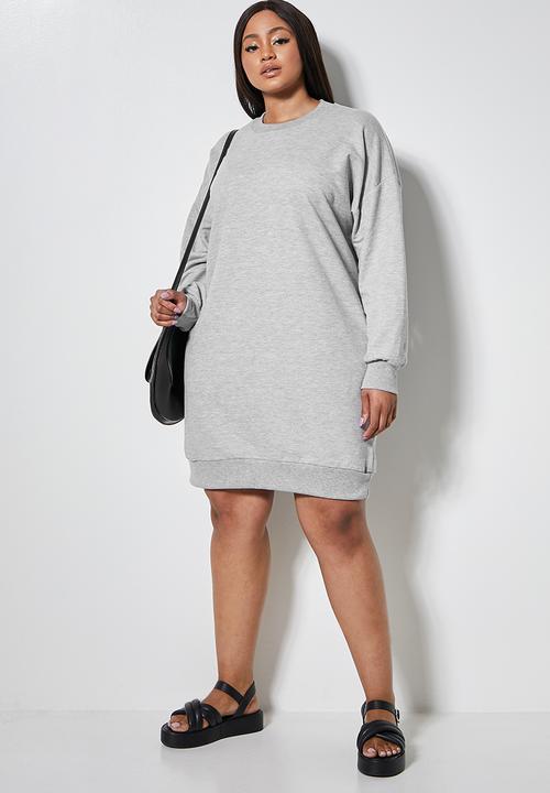Superbalist - Oversized mini sweat dress - grey 