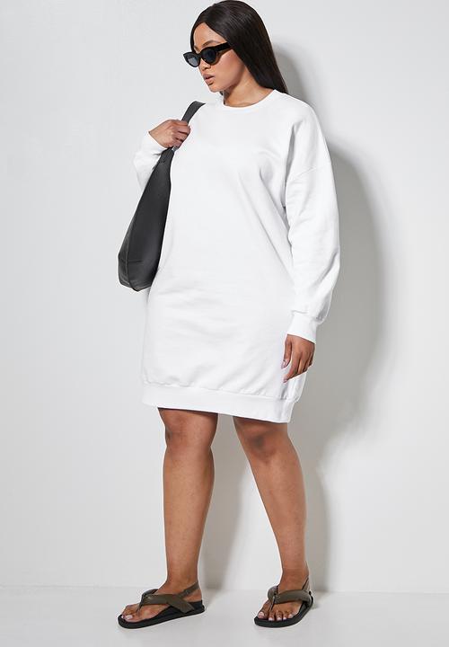 Superbalist - Oversized mini sweat dress - white
