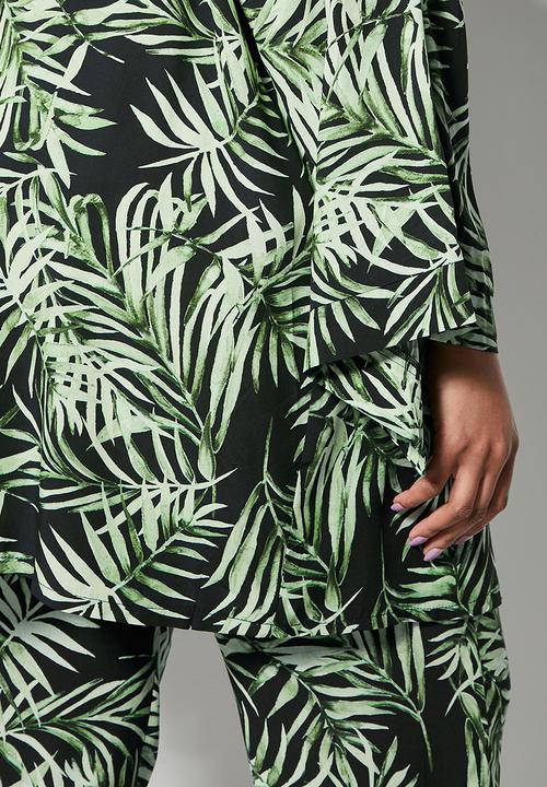 Superbalist - Midi shacket - black & green 