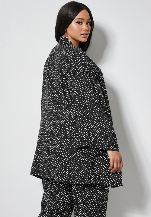 Superbalist - Midi shacket - black & white 
