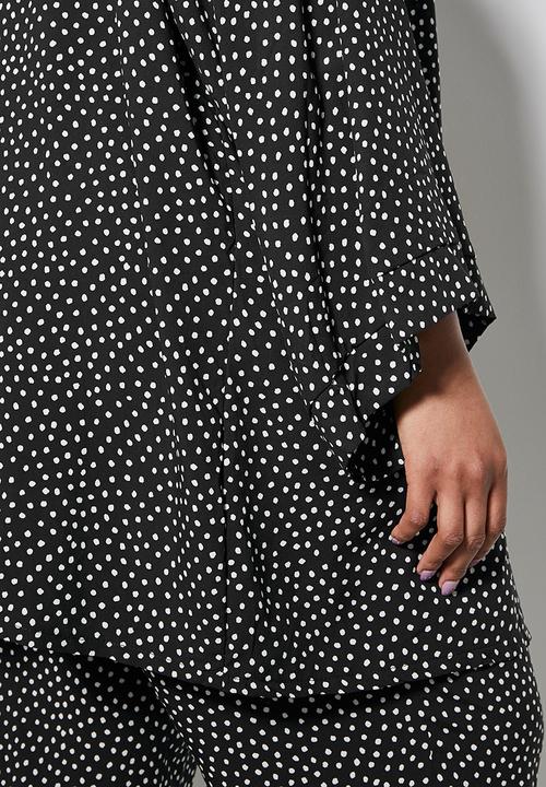 Superbalist - Midi shacket - black & white 
