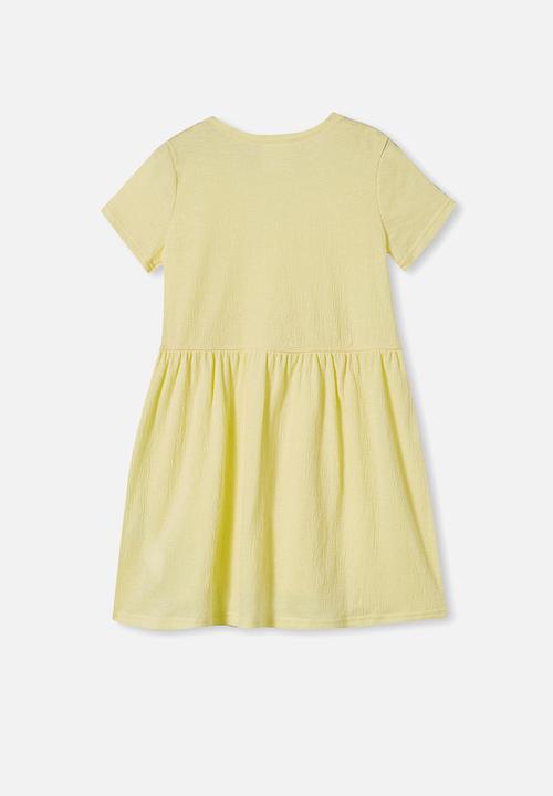 Cotton On - Freya short sleeve dress - yellow 