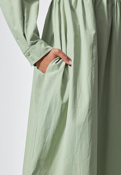 Superbalist - Empire cutline trapze shirt dress - sage