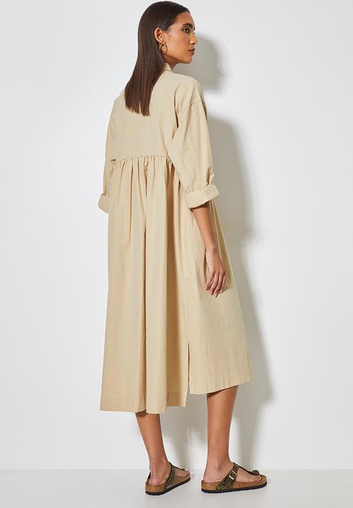 Superbalist - Empire cutline trapze shirt dress - light tan