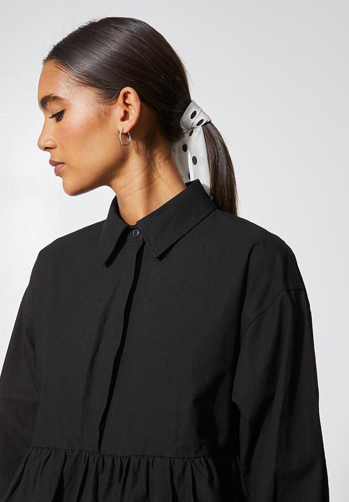 Superbalist - Empire cutline trapze shirt dress - black