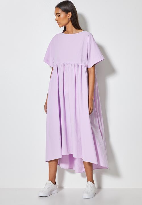 Superbalist - Volume pocket trapeze dress - lilac
