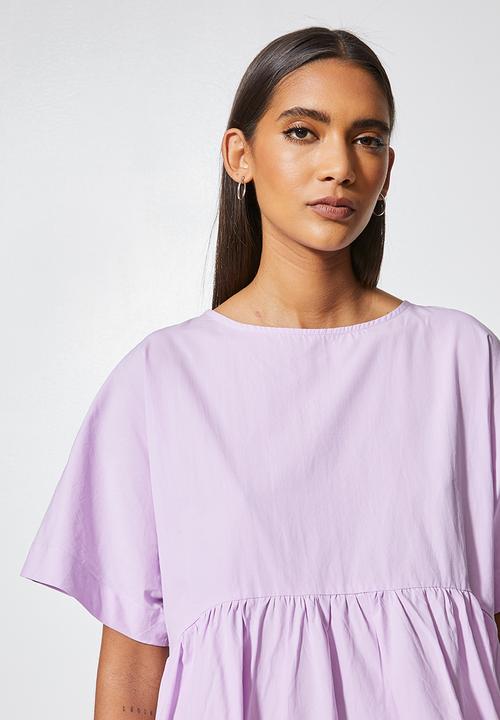 Superbalist - Volume pocket trapeze dress - lilac