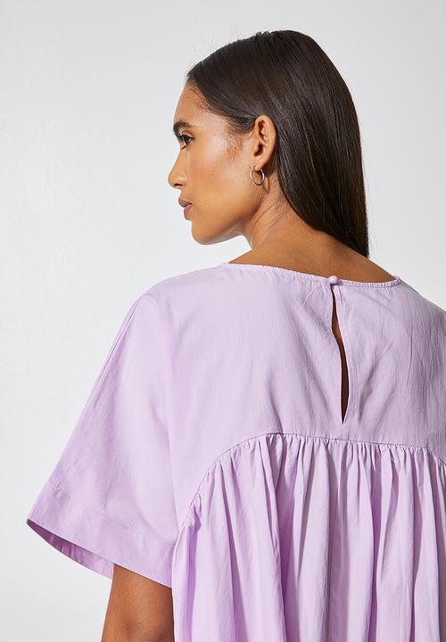 Superbalist - Volume pocket trapeze dress - lilac