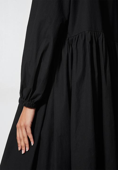 Superbalist - Collared babydoll dress - black