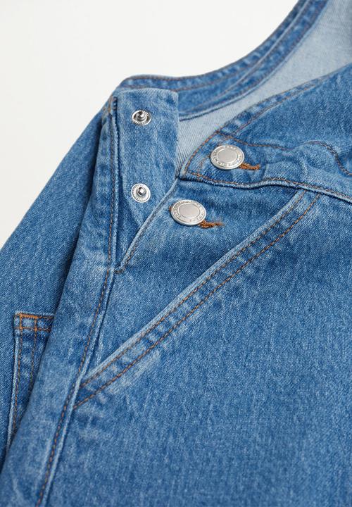 MANGO - Peto frayed - blue