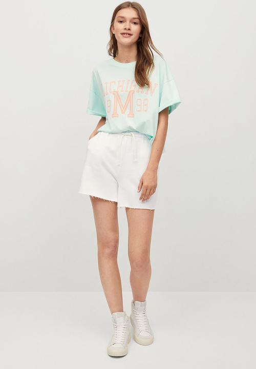 MANGO - Short pastel - white