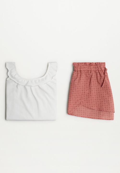 MANGO - Pyjama boho - white & pink