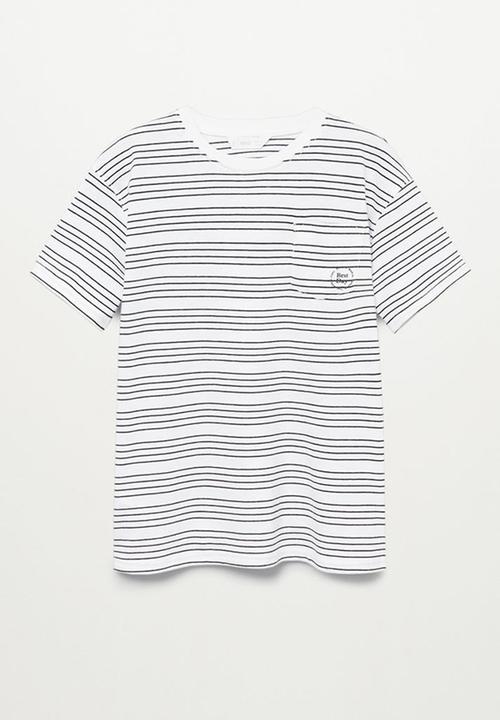 MANGO - T-shirt oli - off white 