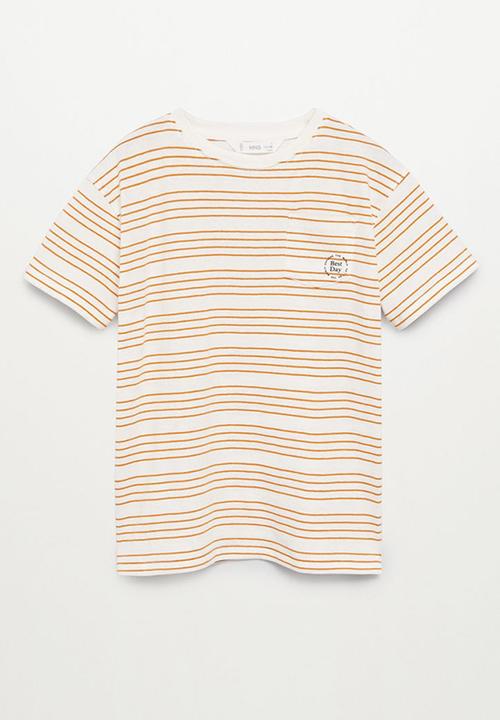 MANGO - T-shirt oli - medium yellow