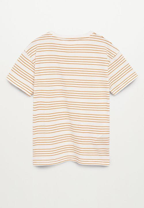 MANGO - T-shirt oli - medium yellow