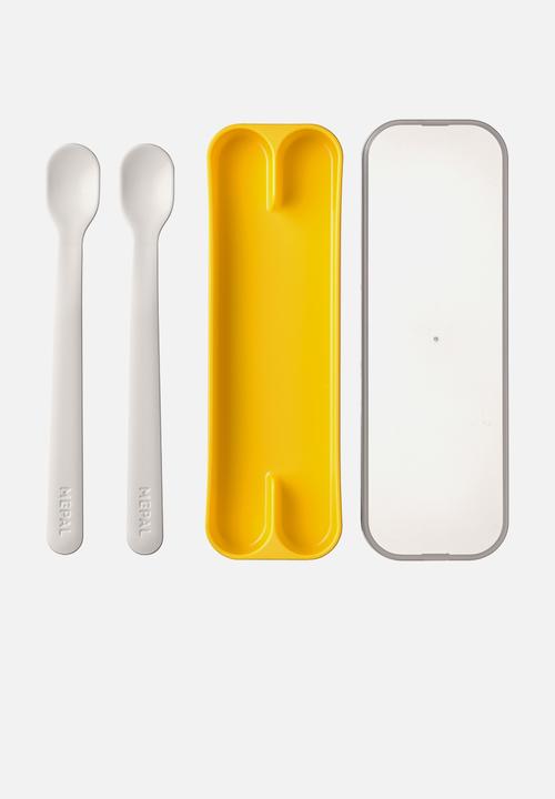 Mepal - Mio feeding  spoon set 2pcs - yellow 