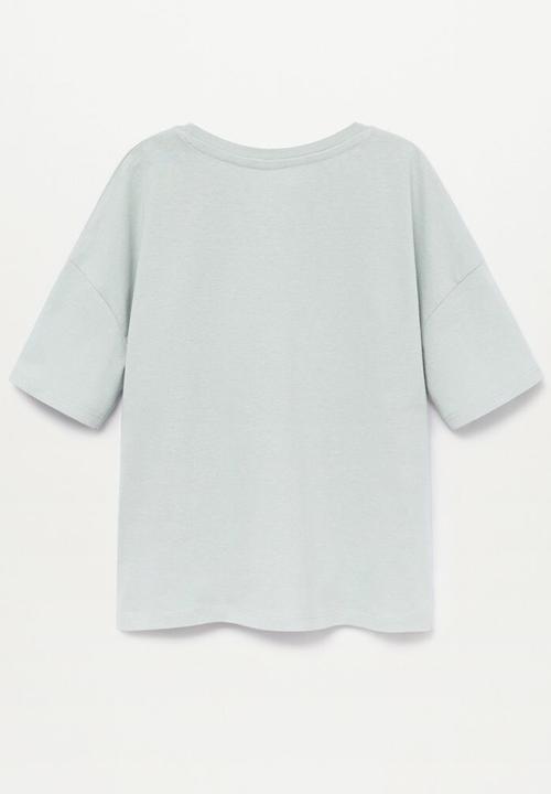 MANGO - Weekend short sleeve tee - green