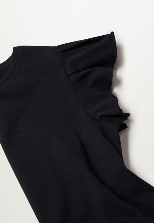 MANGO - Soft short sleeve tee - black