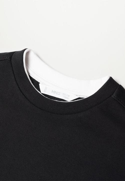 MANGO - Organic cotton sweatshirt - black