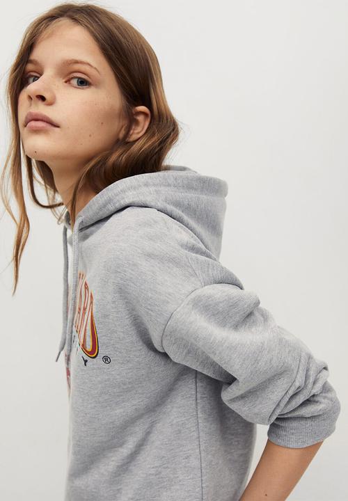 MANGO - Sudadera harvard - grey