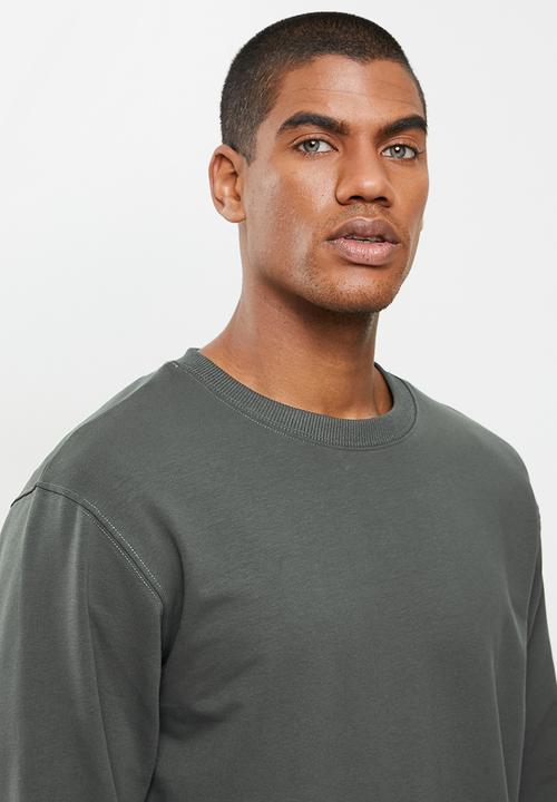 STYLE REPUBLIC - Plain crew neck sweat top - dark grey