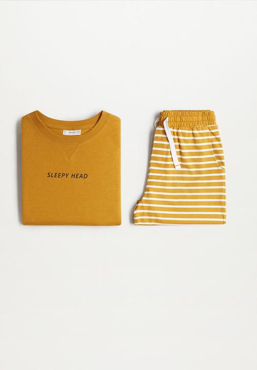 MANGO - Pijam pack sleepy - yellow