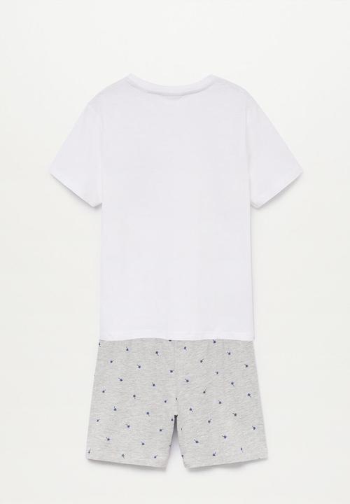 MANGO - Pijama pack rene - grey & white 