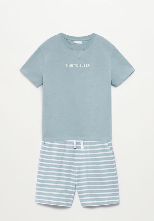 MANGO - Pijama pack time - turquoise