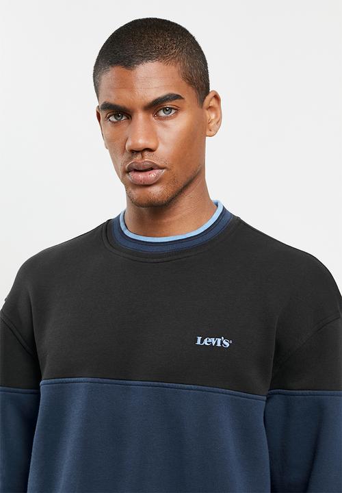 Levi’s® - Colour block tipped crew - black & navy 